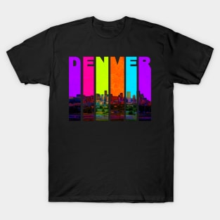 Retro Colorado Cityscape Skyline T-Shirt